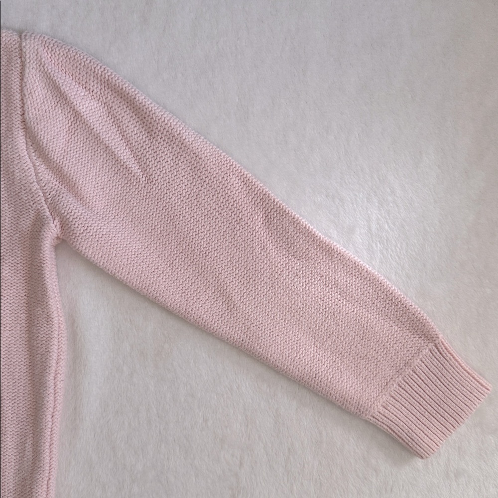 Crewcuts | Cable Knit Heart Design Cotton Sweater Pale Pink (8) - Picture 10 of 11